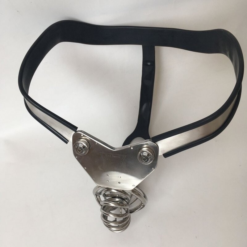 Stainless Steel Male Chastity Belt Hollow-out Cage constraint Locking Device