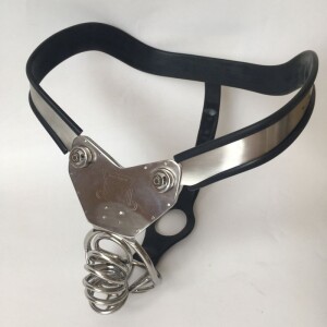 Sex Toys Male Chastity Belt with Cock Cage T-shaped Chastity DeviceQ
