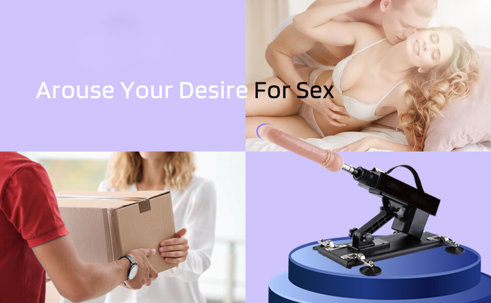 Masturbation féminine Sex Machine Gun avec 2 accessoires de gros godemichés pour femmes
