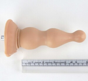 5.7'' Plug anal de couleur nude comme accessoire de machine à sexe, de petite taille adapté aux débutants en sexe anal, jouet sexuel