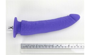 7.5'' Gode Mince à la Texture Ferme et Ultra Lisse Conçu pour le Sexe Anal Spécialement pour la Machine à Sexe Premium Violet
