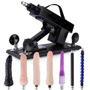 Machine de poussée sexuelle réglable avec 7 pièces d'accessoires