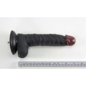 7.87'' Premium Sex Machine Dildo Attachments,Realistic Touch Feel Nude Cock,5.51 Inches Insertable Black