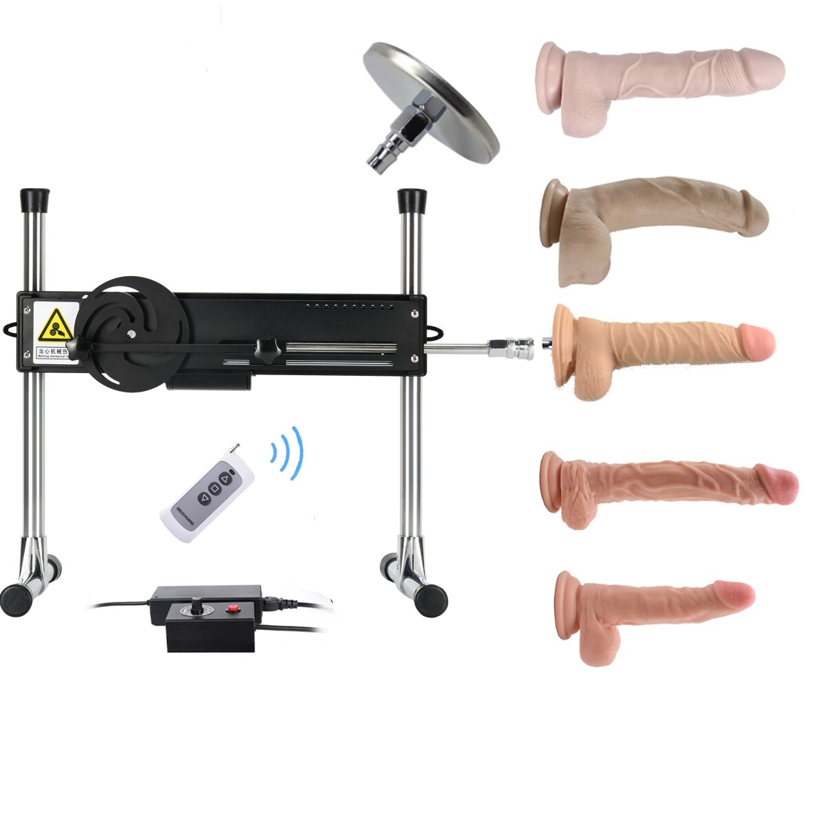 Premium Sex Machine Remote Control With 5PCS Giant Dildos+Suction Cup