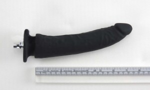 7,5 Zoll harter Handgriff, schlanker und ultraglatte Dildo, speziell für Analsex konzipiert, besonders für Premium-Sexmaschinen in Schwarz