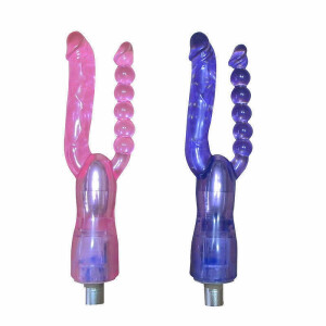 Doppelter Dildo-Aufsatzspielzeug für Sexmaschinen-Gerät 