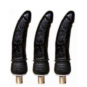 Sexmaschinenanhang Schwarzer Dildo Durchmesser 3,5 cm Länge 18 cm Silikondildo