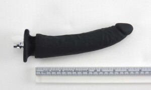 7.5'' Dildo delgado y ultra suave con sensación dura diseñado para sexo anal, especialmente para máquina de sexo premium. Color negro