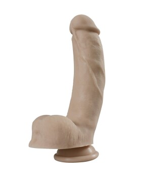 Ares Spesical Curved 8.2 Realistic Cock Dual Density Veiny Dildo Dong With Balls Strong Suction Cup