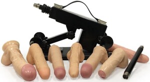 Máquina automática de sexo con pistola con 7 consoladores + tubo de extensión