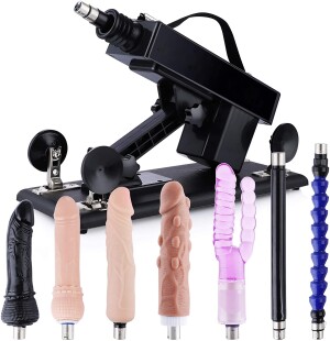 Máquina automática de sexo con pistolas con 7 accesorios para mujeres