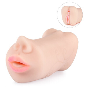 Masturbador moldeado realista en 3D 3 en 1 juguete sexual vaginal anal oral para la masturbación masculina