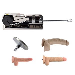 Máquina de sexo con potente fuerza de penetración y sin ruido con 4 accesorios de consolador