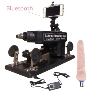 Macchina del sesso automatica con fotocamera e video Bluetooth, per la masturbazione femminile, con movimento telescopico da 0 a 450 volte al minuto